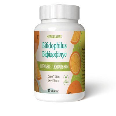 Біологічно Активна Добавка Біфідозавріки НСП (Bifidophilus Chewable for Kids - Herbasaurs) NSP 3302 фото